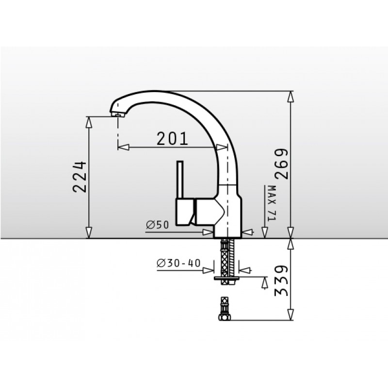 Μπαταρία Νεροχύτη PYRAMIS Armonica Graphite Carbon 095300101